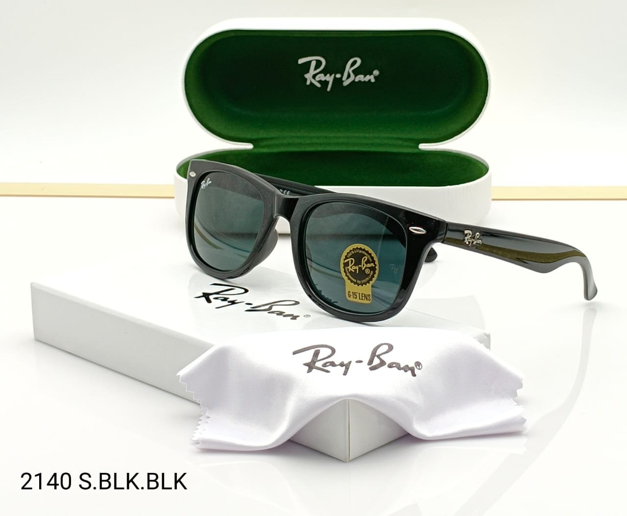 WAYFARER LUXURY BLACK SHADES #2140